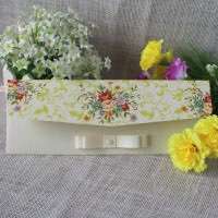 Rectangle Invitation Card with Envelope Floral Greeting Card Customized 